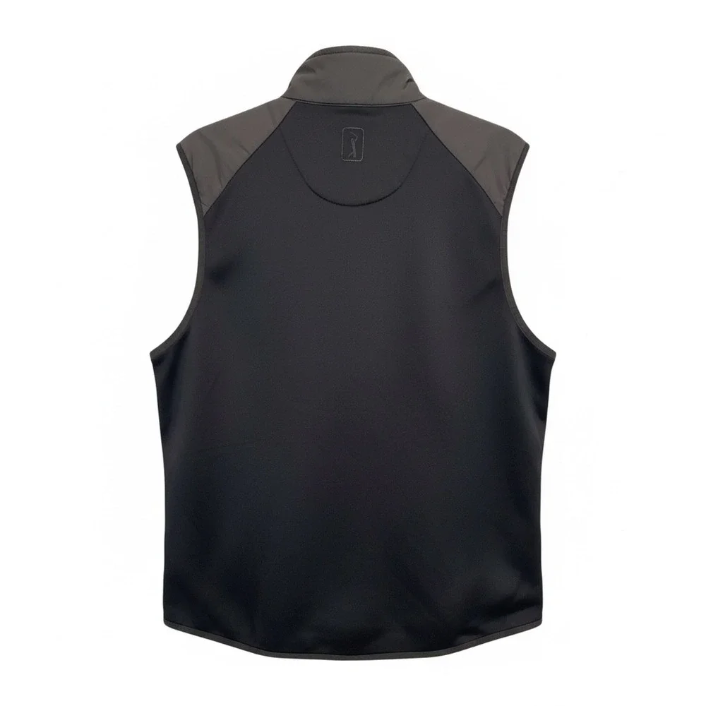 PGA TOUR Mens Quilted Vest Black Full Zip Golf Outdoor Layering Size‎ M - Picture 7 of 7